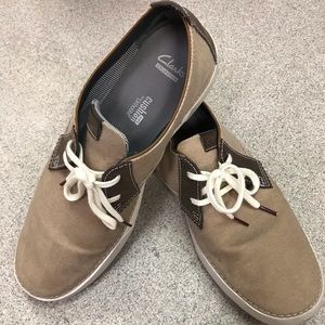 Clarks tan/brown Slip-ons, size 13